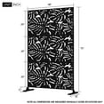 thumbnail image 4 of POSHIONS Privacy Screen Freestanding Room Divider Outdoor Privacy Metal Fence Panel Series Black 6.3 ft. H X 4 ft. W, 4 of 6