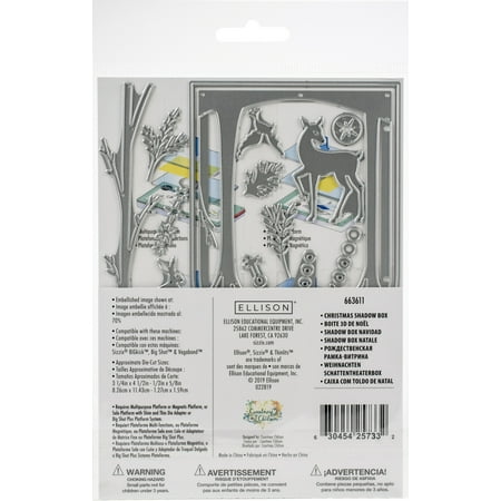 UPC: 0630454257332 | Sizzix Thinlits Die Set 20PK Christmas Shadow Box by Courtney Chilson