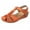Orange, variant on ZTTD Women's Ladies Girls Comfortable Ankle Hollow Round Toe Sandals Soft Sole Shoes