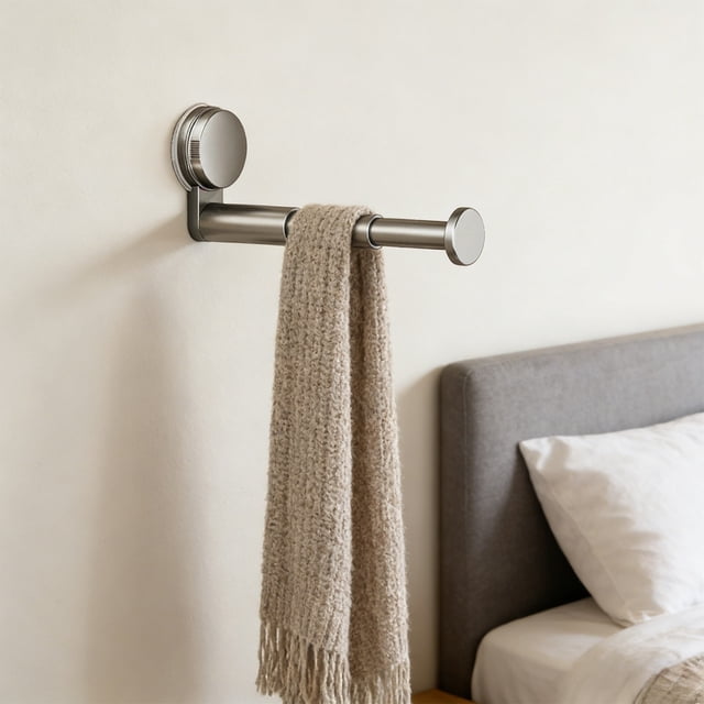 Suction Cup Clothes Hanger Storage Device Household Balcony Telescopic Non Marking Clothes Hanger Wall Mounted
