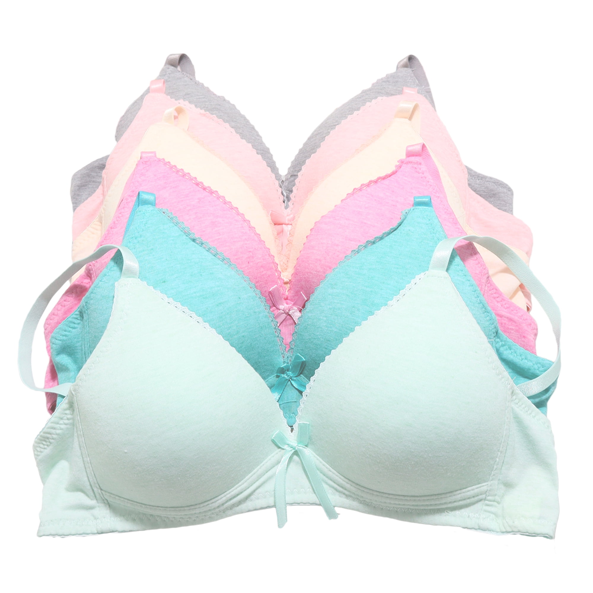 Angelina Wire-Free A-Cup Bra with Convertible Straps (6-Pack)
