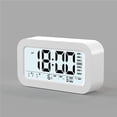 thumbnail image 3 of Despertador Digital Despertador De Mesa Lcd Despertador De Espejo Con Temperatura Fecha Visualización De Fecha Alarma Triple Alimentado Por Batería Para Oficina En Casa Hotel sonducket HA025807-01, 3 of 7