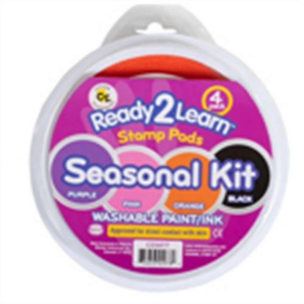 Jumbo Circular Washable Paint/Ink Pad, Seasonal Kit, 4 Colors