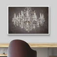 thumbnail image 3 of wall26 Framed Canvas Print Wall Art Grunge Paint Stroke Silver Crystal Chandelier Decorative Lights Digital Art Realism Contemporary Chic Relax/Calm for Living Room, Bedroom, Office - 16"x24&quo, 3 of 5