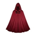 thumbnail image 2 of Hvyesh Renaissance Hooded Cape Men Women Velvet Cloak Victorian Capelet Medieval Hobbit Halloween Costume, 2 of 4