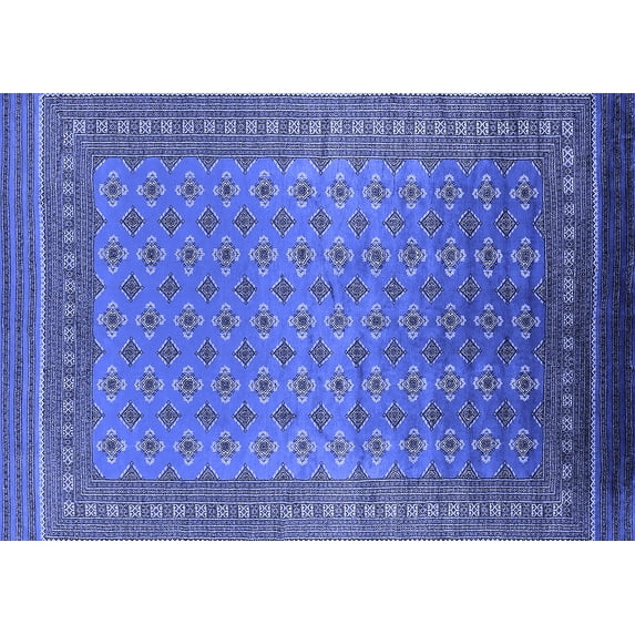 Ahgly Company Indoor Rectangle Oriental Blue Industrial Area Rugs, 3' x 5'