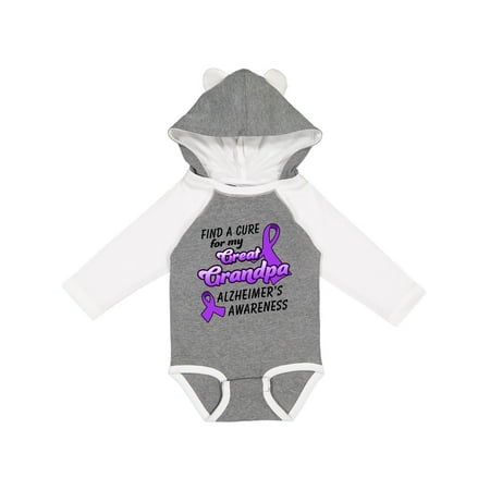 

Inktastic Alzheimer s Awareness Find a Cure for my Great Grandpa Gift Baby Boy or Baby Girl Long Sleeve Bodysuit
