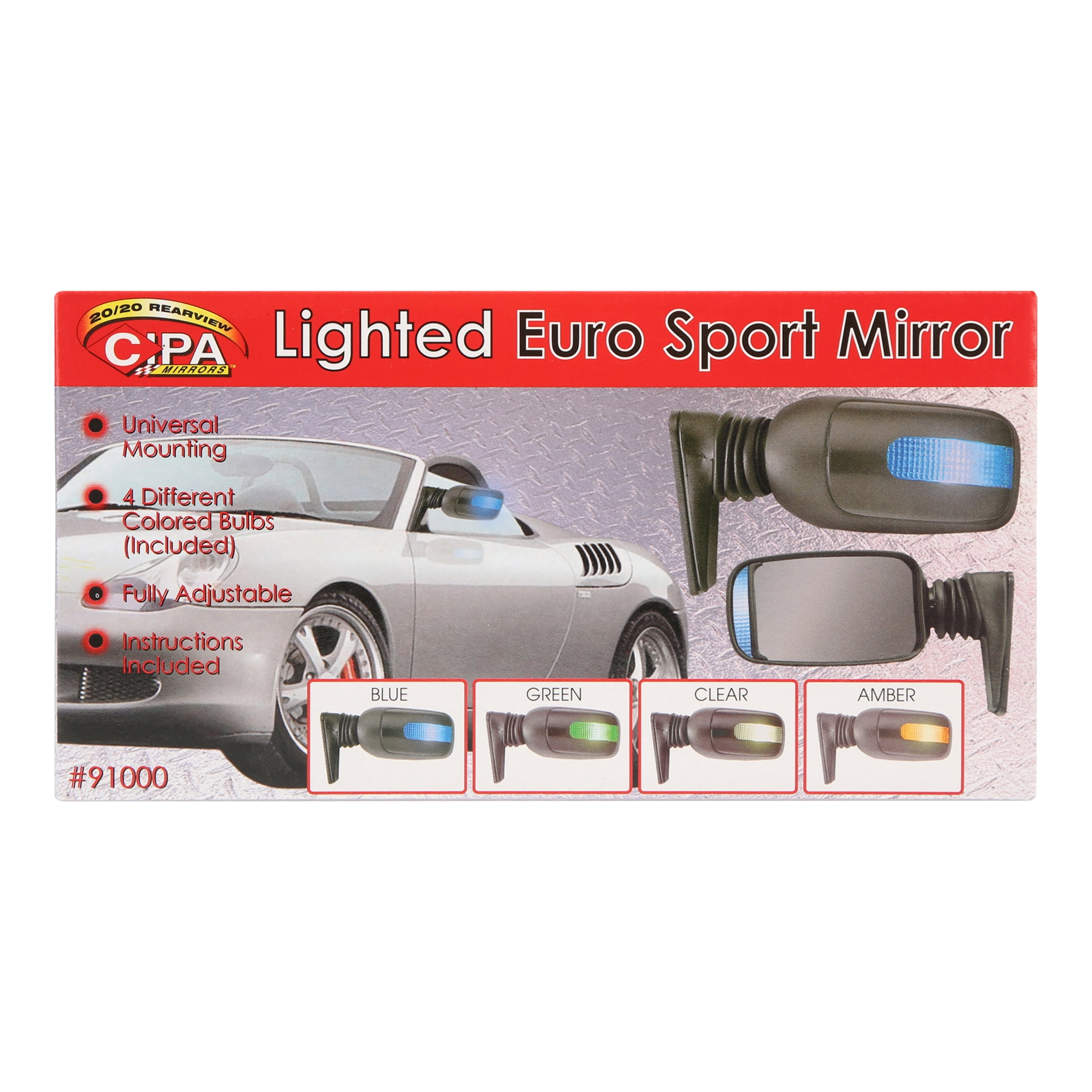 CIPA 91000 Lighted Euro Sport Mirror