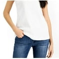 thumbnail image 3 of Karen Scott Women's Cotton Boat Neck Tank Top White Size XX-Large, 3 of 3