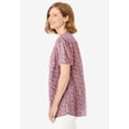 thumbnail image 2 of Woman Within Plus Size Pintucked Half-Button Tunic, 2 of 6