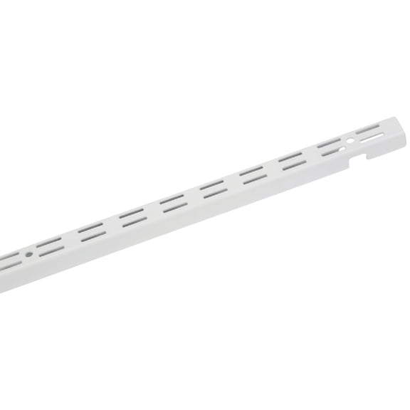 ClosetMaid ShelfTrack White Standard Upright, Closet System Hardware, 48 in., Double Slot, Durable Steel for Closets, Pantries, Utility, Laundry