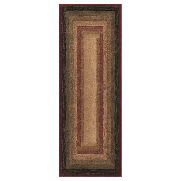 United Weavers Highlands Area Rug 3115 60530 The Maze Red, 2' x 7'