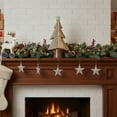 thumbnail image 4 of Northlight Christmas Tree with Buttons and Glitter Star Decoration - 18" - Brown and Silver, 4 of 4