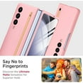 thumbnail image 6 of Compatible Slim Case for Galaxy Z Fold4 Case with Pen & S Pen Holder, Z Fold 4 Case with Screen Protector Silky Liquid Hard PC Matte Case for Samsung Galaxy Z Fold 4 (2022) Pink, 6 of 14