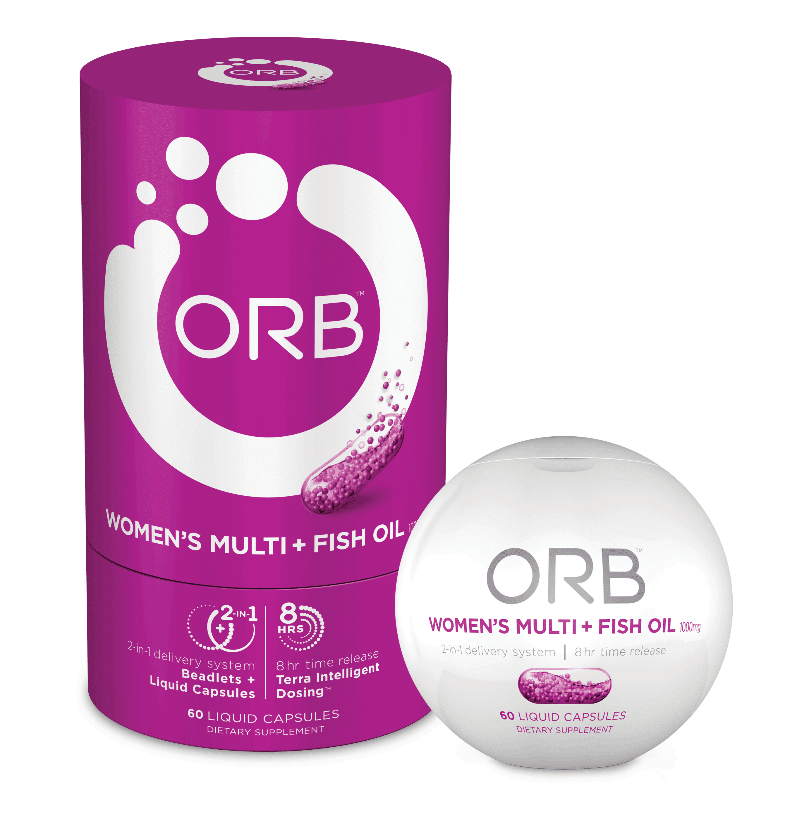 Orb Women's Multivitamin Plus Fish Oil Liquid Capsules, 60 Ct
