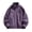 Purple, variant on Mens Stand Collar PU Bomber Jacket Fashion Multi Zipper Pockets Windproof Ribbed Cuff Outerwear Streetwear Vacation Weekend Walking Lightweight Casual Outerwear for Men