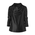thumbnail image 4 of Womens Tops Cowl Neck Shirts Long Sleeve Teacher Clothes Office Business Dressy Casual Blouse 2025 Summer, 4 of 5