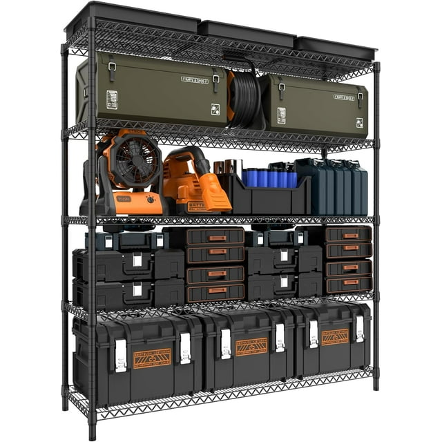 Storage Shelves Wire Shelving Heavy Duty Metal Storage Shelving Unit Adjustable Garage Shelving Rack Pantry Kitchen
