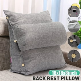 Mainstays Micro Mink Plush Backrest Lounger Pillow, Rich Black Poly ...
