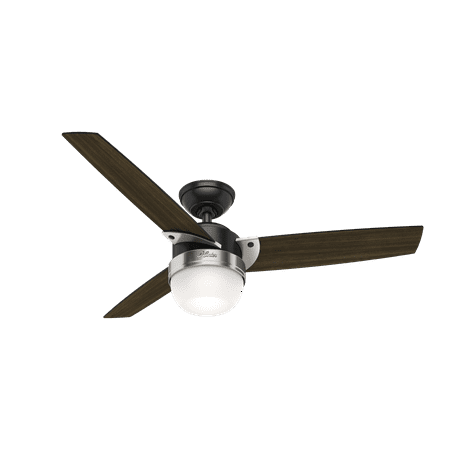 Hunter 48 Flare Matte Black Ceiling Fan With Light Kit And