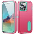 thumbnail image 1 of for iPhone 15 Pro Max Case, iPhone 15 Pro Max Phone Case with Built in Kickstand, Shockproof/Dustproof/Drop Proof Heavy Duty Military-Grade Rugged Protective Cover for iPhone 15 Pro Max,Rose Red, 1 of 9