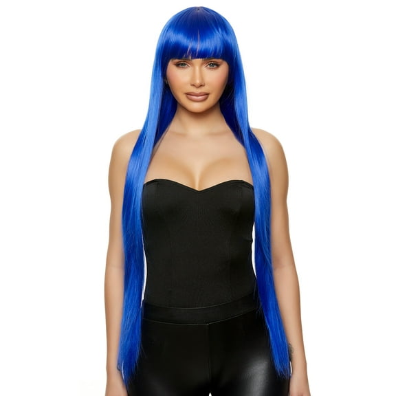 Adult Women's Blue Straight Wig
