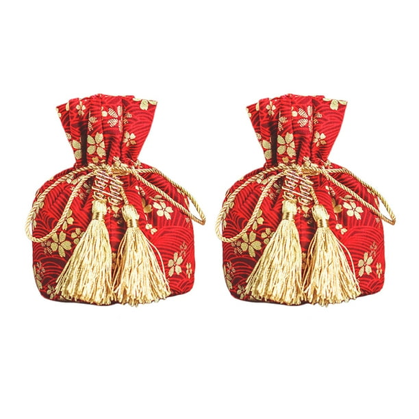 KAKOWELY 2 bolsas con cordón para dulces de boda, bolsas para regalos de boda, bolsas para empaquetar joyas