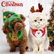 thumbnail image 2 of Gorro navideño para perros y gatos, ropa para mascotas, baberos, gorro para cachorros, accesorios para disfraces, decoración navideña para el hogar, regalo de Año Nuevo 2024, bandana, 2 of 5