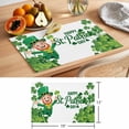thumbnail image 6 of Happy St. Patrick's Day Placemats Set of 12 Cartoon Green Elf Lucky Shamrock Place Mats Indoor Wipeable Table Mats Washable Dining Table Placemats for Kitchen Holiday Party Home Decor 13x19 Inch, 6 of 9