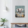 thumbnail image 3 of COMIO Funny Sunflower Elephant Bathroom Decor, Cute Elephant in Bathtub Wall Art Watercolor Painting Prints,Modern Bathroom Accessories,Cool Unique Bathroom Sign,Farmhouse Animal Poster, 3 of 4