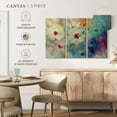 thumbnail image 5 of Elephant Stock Floral Extravaganza Wall Art - Horizontal Multi Panel Canvas - Living Room Wall Decor - Abstract Multi Panel - Beige And Blue Decor By Silvia Vassileva - 57" x 36", 5 of 8