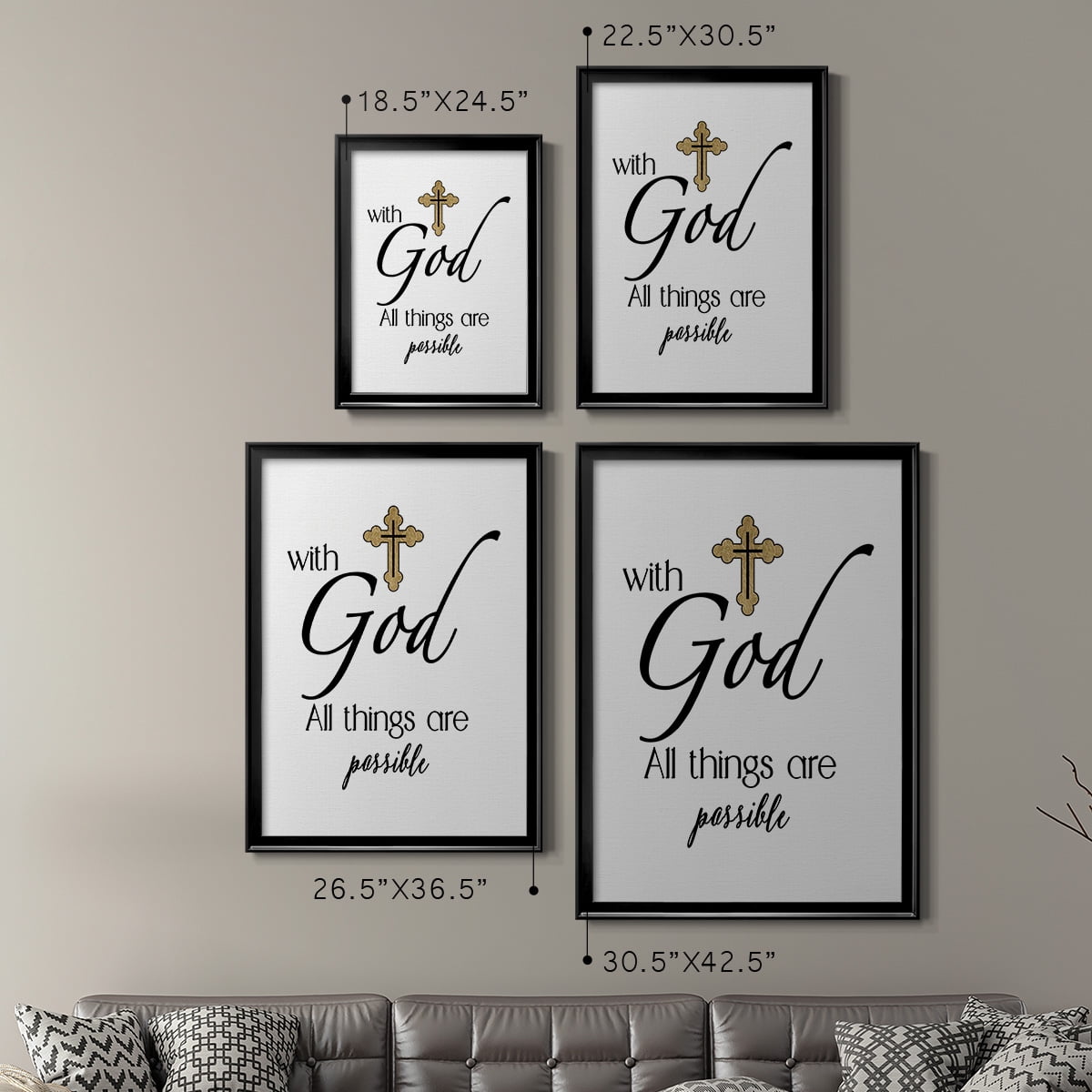 All Things Possible Gold Premium Classic Framed Print - Ready to Hang
