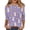 Purple #055, variant on Women Easter Tops Easter Egg Print 3/4 Length Sleeve Funny Blouses Bunny Cute Print Graphic Crew Neck 2026 Tees Pink XXXL