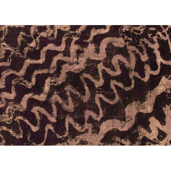 Ahgly Company Indoor Rectangle Abstract Brown Modern Area Rugs, 5' x 7'