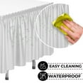 thumbnail image 2 of 6-Pack of Exquisite White Plastic Table Skirts - Each 14 Ft. Long x 29 Inch Wide, 2 of 9