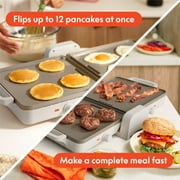 bella 10x 20 Ceramic Fold-n-Store Dual Temp Griddle, EverGood™ Ceramic Nonstick Coating, Oatmilk