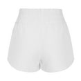 thumbnail image 6 of Inleife Fashion Women's High Waisted Elastic Waist Wide Half Shorts Pants Casual Summer Comfortable Pant White XXL, 6 of 6