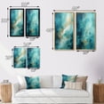 thumbnail image 4 of Designart "Turquoise Calm II" Abstract Landscapes Framed Wall Art Set Of 2 - Teal Landscapes Gallery Wall Frame Set For Home Decor, 4 of 6