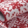 thumbnail image 6 of BERTHMEER 2'X3' Christmas Rug for Kitchen Indoor Entrance Entryway Traditional Washable Non-slip Holiday Door Mat,Red and White, 6 of 6