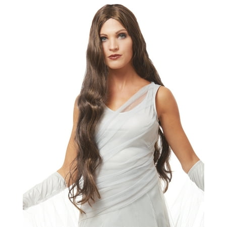 Atlantis Womens Adult Long Dark Brown Wavy Goddess Costume