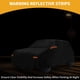 thumbnail image 3 of Funda para automóvil impermeable para todo clima, protección exterior completa contra el sol y la lluvia, con tiras reflectantes, negra para Mini Cooper 2DR, 3 of 7