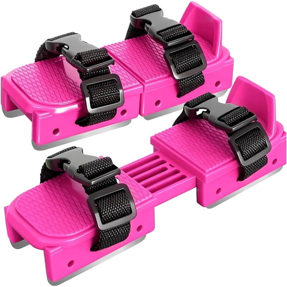Beginner Toddler Ice Skates with Double Runner, Adjustable for , Rose Pink