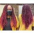 thumbnail image 1 of 8 paquetes de pelo de ganchillo Boho Goddess Locs de 18.0 in, color burdeos, preenrollado, pelo de ganchillo con extremos rizados, extensiones de pelo sintético estilo boho (18.0 in, 8 paquetes T1B/Bu, 1 of 1