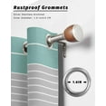 thumbnail image 6 of nqOlkjepod Outdoor Curtains for Patio Waterproof, Turquoise Grey Stripe Outdoor Privacy Panels Grommet, Modern Art Horizontal Striped Blackout Outside Curtains for Porch/Cabana 54"x84", 1 Panel, 6 of 8