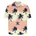 thumbnail image 4 of Mens Casual Botón Arriba Camisas Manga Corta Vintage Boliche Cuba Playa Camisas de Verano Botón Arriba, 4 of 8