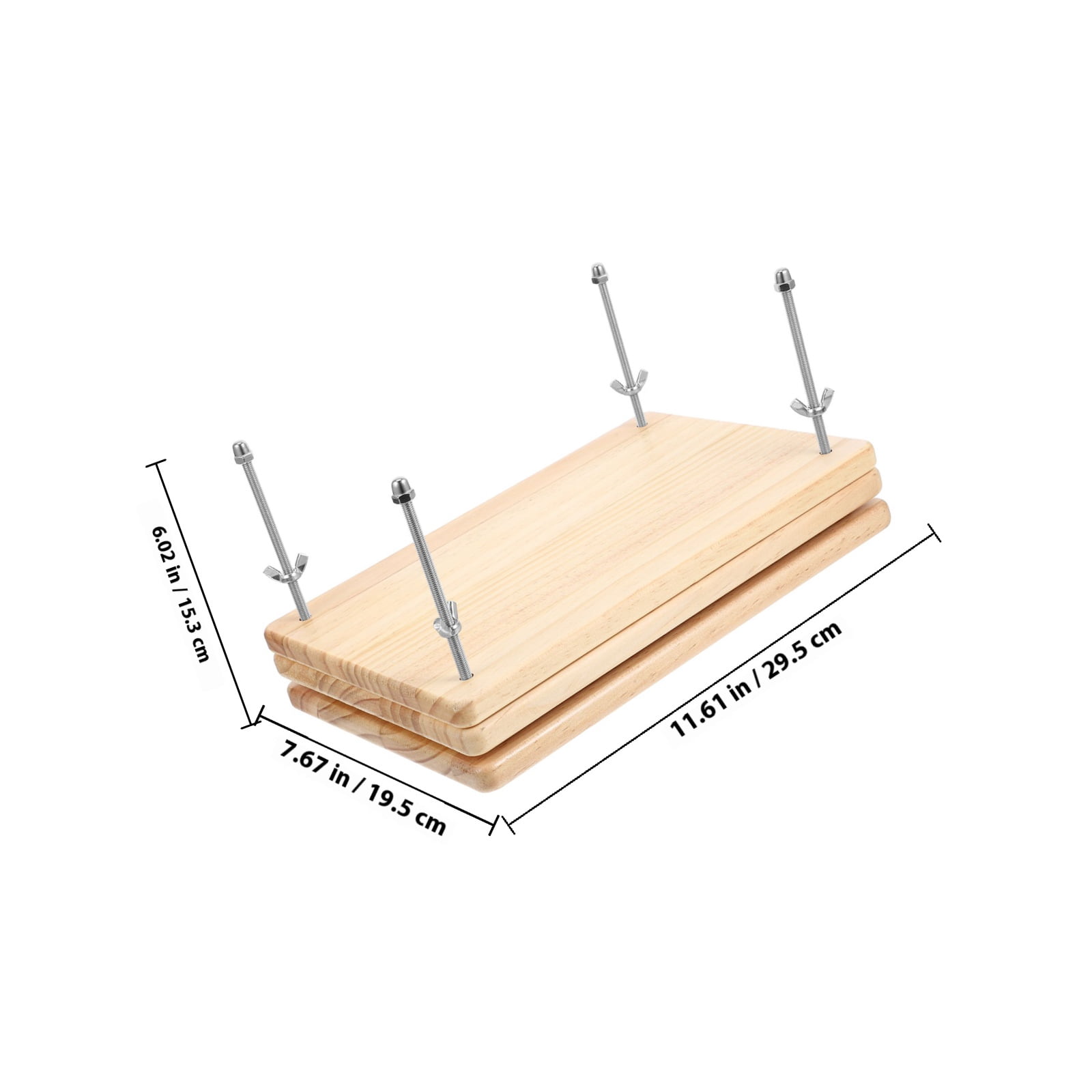 Mobestech Khaki Wooden Book Binding Press Tool for Binding and Pressing Manual Paper Press Machine 16.5x11.8 Inches