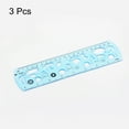 thumbnail image 3 of Unique Bargains 3pcs Unbreakable Flexible Rulers 20cm/8' Double Scale Shatterproof Folding Plastic Ruler, Light Blue, 3 of 6