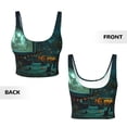 thumbnail image 6 of Sports Bras for Women Workout Tank Tops, Halloween Night Sky Square Running Vest with Removable Cups, 6 of 7