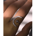 thumbnail image 4 of Sterling Silver Bypass Adjustable Sapphire Moon and Citrine Star, 4 of 4