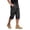 Black-E7, variant on Men's Long Cargo Shorts Elastic Waist Long Blew Knee Capri Shorts Multi-Pocket Knee Length Cargo Short Pants Relaxed Fit Casual Hiking Half Pants,Black 2XL
